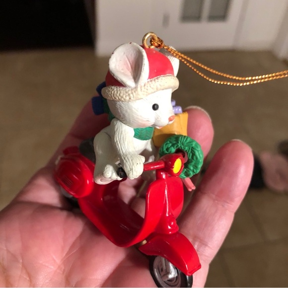 Lustre Fame Christmas Ornaments Owl Pencil Sled & Mouse on a Scooter + 2 more - Picture 6 of 11